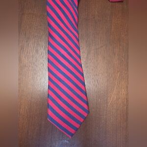 Ralph Lauren Repp Stripe Tie | Navy & Red | Cotton-Silk Blend | Preppy Ivy Style